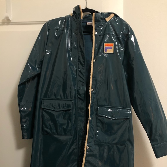 FILA teal raincoat - Picture 1 of 5
